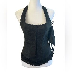 Frederick's of Hollywood Black Corset Set
